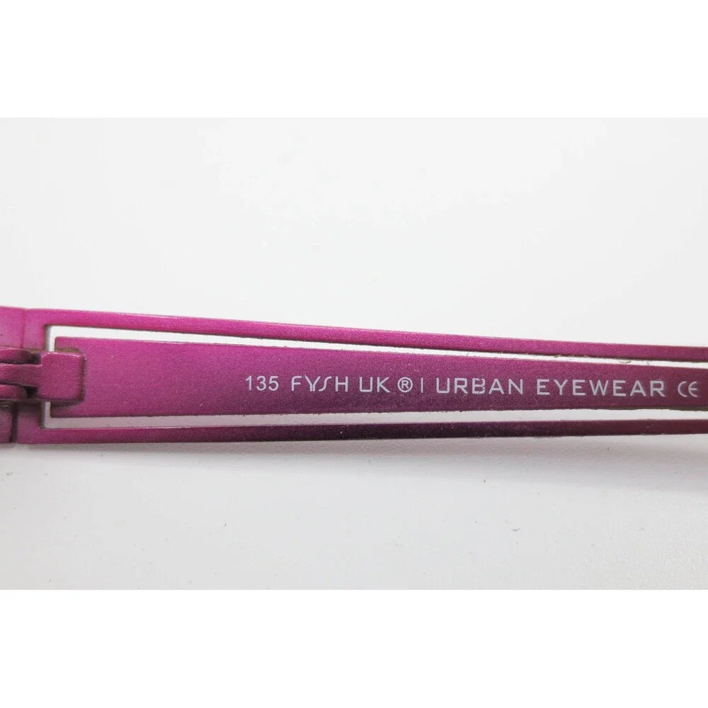 Fysh UK 3363 584 Purple Magenta Rectangular Eyeglasses Frames 51-15-135 Eyewear